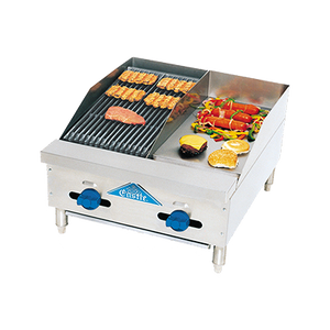 Comstock-Castle, FHP24-12-1RB, Griddle / Charbroiler, Gas, Countertop