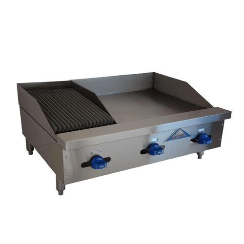 Comstock-Castle, FHP36-24-1RB, Griddle / Charbroiler, Gas, Countertop