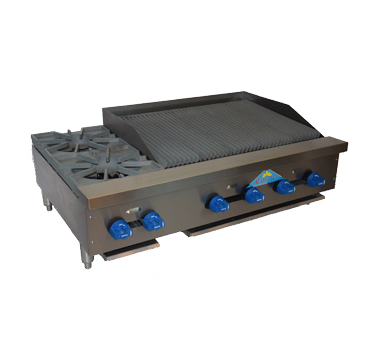 Comstock-Castle, FHP42-2.5LB, Charbroiler / Hotplate, Gas, Countertop
