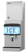 Durable Hoshizaki DM-4420N countertop ice dispenser with illuminated graphics