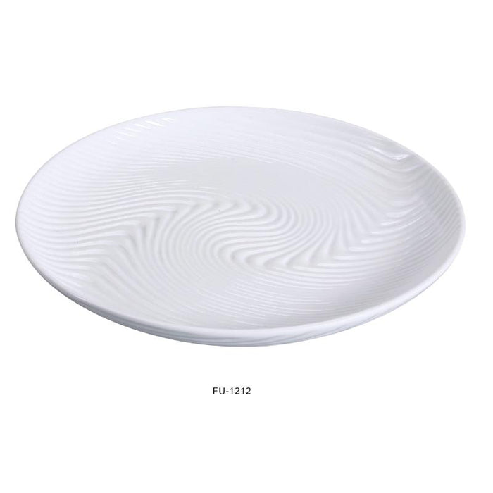 Yanco FU-1212 Fuji 12″ Dinner Plate, Porcelain, Bone White (1Dz)