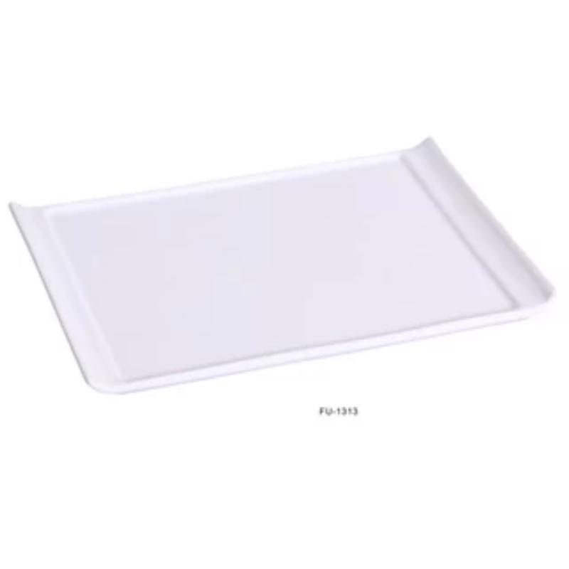 Yanco FU-1313 Fuji Rectangular Display Plate, Porcelain, Bone White, Pack of 6