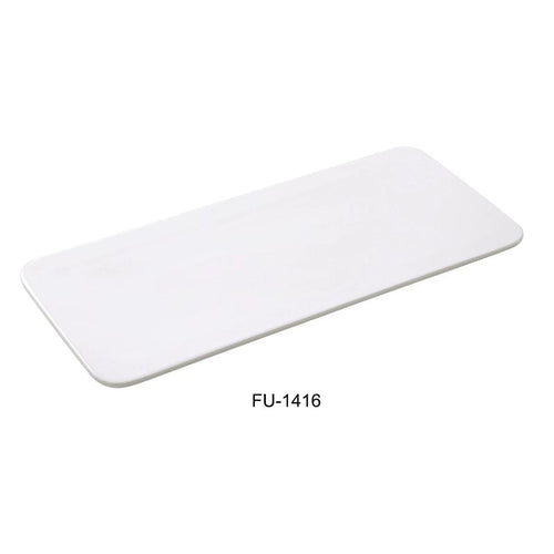 Yanco FU-1416 FUJI 16″ RECTANGULAR DISPLAY PLATE, 7.5″ Width, Porcelain, Bone White (1Dz)