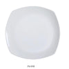 Yanco FU-310 Fuji 10″ Square Flat Plate, Porcelain, Bone White (2Dz)