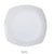 Yanco FU-312 Fuji 12″ Square Flat Plate, Porcelain, Bone White (1Dz)