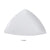Yanco FU-412 Fuji 12″ Triangle Plate, Porcelain, Bone White (1Dz)