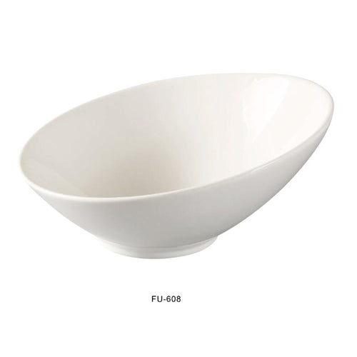 Yanco FU-608 Fuji 8″ Sheer Bowl, 16 oz Capacity, Porcelain, Bone White (2Dz)