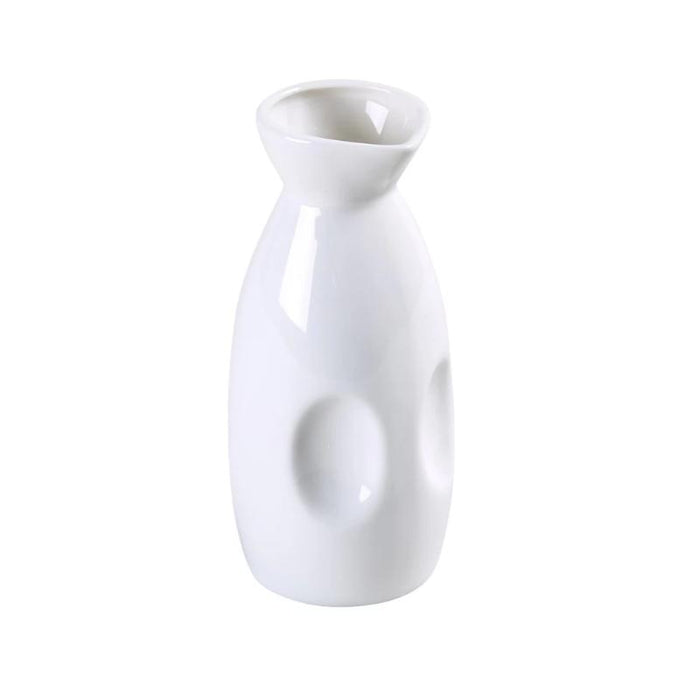 Yanco FU-907 Fuji 7.5 oz Wine Pot, 5.5″ Height, 2.125″ Base, Porcelain, Bone White (3Dz)