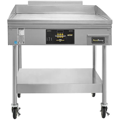 Griddle with stand & casters, natural gas AccuTemp GGF1201A4850-S2- AccuSteam™