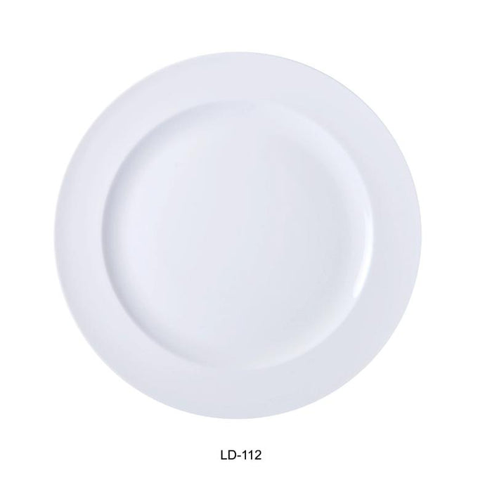 Yanco LD-112 Dinner Plate, 12.5″ Diameter, Porcelain, Bone White (1Dz)