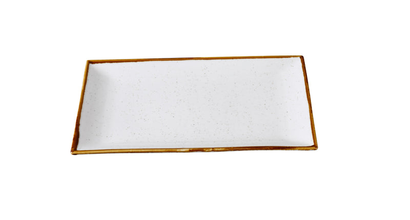 Yanco Glory 8.5" x 5" Chinaware Rectangular Plate ( Pack Of 36 )