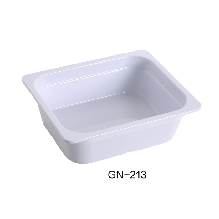 Yanco GN-213, 12.8" X 10.43" X 3.94", GN 1/2 Pan, 3.6 Liter, White, Melamine , Pack of 72 ( 6 Dz )
