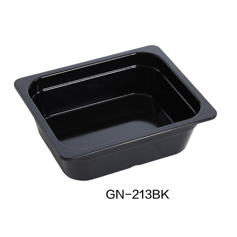 Yanco GN-213BK GN Pan, 3.6 Liter, Black, Melamine , Pack of 72 ( 6 Dz )
