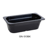 Yanco GN-513BK GN Pan, 2.3 Liter, Black, Melamine , Pack of 72 ( 6 Dz )