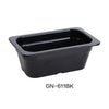Yanco GN-611BK GN Pan, 1.5 Liter, Black, Melamine , Pack of 72 ( 6 Dz )
