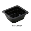 Yanco GN-706BK GN Pan, 26 OZ, Black, Melamine , Pack of 72 ( 6 Dz )