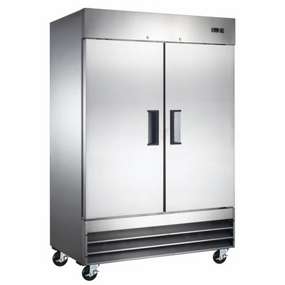 Grista Stainless Steel Bottom-Mount Reach-In Freezer, Single & Double Solid Doors