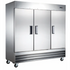 Grista Stainless Steel Bottom-Mount Reach-In Freezer, Single & Double Solid Doors