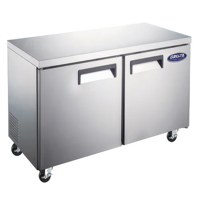 Grista Commercial Undercounter Freezer – Solid Door, Stainless Steel Build