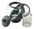 GTP-25 - 25 oz Glass Teapot with Infuser Basket, Black by Winco