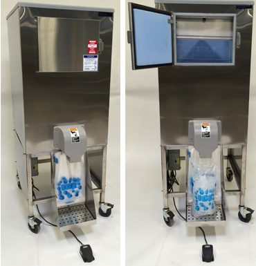 Hoshizaki HCD-500B commercial ice bin and bagger for crescent ice