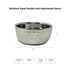 Double-walled stainless steel bowl with hammered finish for modern dining