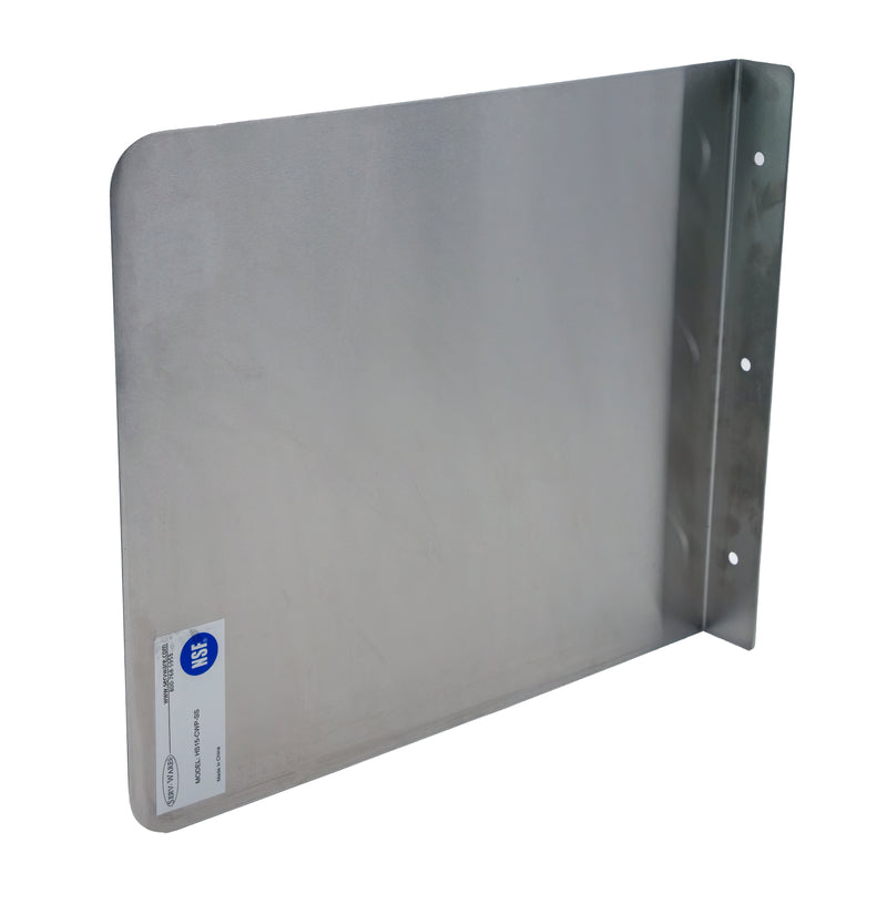 Serve-Ware Wall Mounted Side Splash Guard 13" x 15" – 304 Stainless Steel Sink Splash Protector (HS15-CWP-SS)