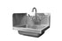 Serve-Ware 17" Wall Mounted Hand Sink with Wrist Faucet – 304 Stainless Steel Commercial Hand Wash Sink (HS15-CWP)