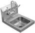Serve-Ware 17" Wall Mounted Hand Sink with Wrist Faucet – 304 Stainless Steel Commercial Hand Wash Sink (HS15-CWP)