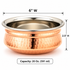 Servingware Indian Style Copper/SS Handi Bowl 20 oz