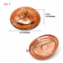 Premium Copper & Stainless Steel Handi Lid – Durable Hammered Cover for Traditional Cookware/Serveware