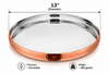 13" Hammered Copper & Stainless Steel Sovereign Thali – Elegant Design