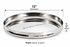 Stainless Steel Sovereign Thali – Hammered Design, 13-inch Serving Tray