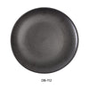 Yanco DB-112 Diamond Black Collection 12″ Coupe Shape Round Plate, Matte Glaze (1Dz)
