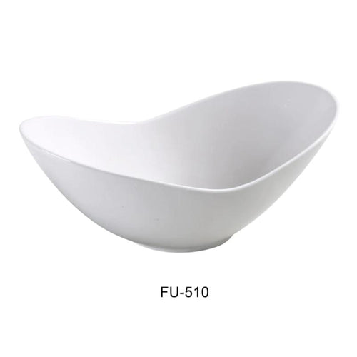 Yanco FU-510 Fuji 10″ Fortune Bowl, 28 oz Capacity, China, Bone White (1Dz)
