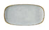 Yanco Iris Blue Chinaware Coupe Oval Plate ( Pack Of 12 )
