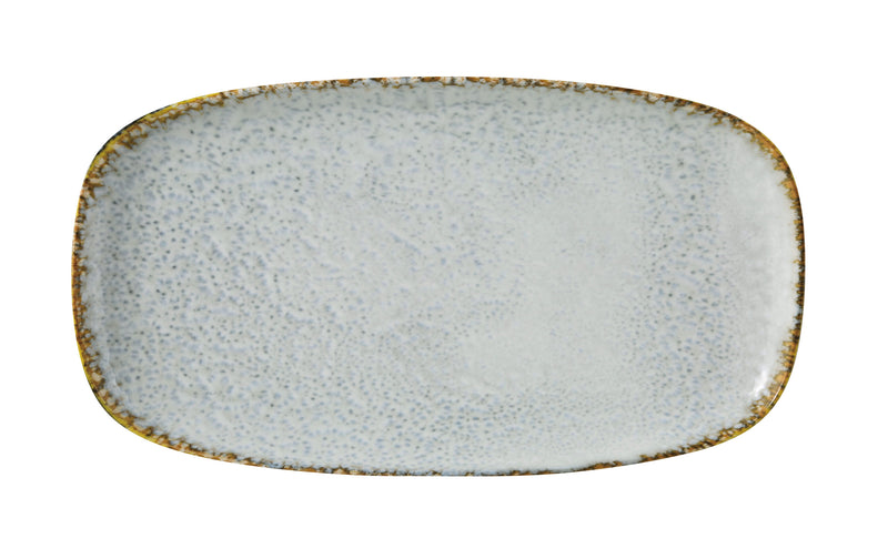 Yanco Iris Blue Chinaware Coupe Oval Plate ( Pack Of 12 )