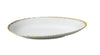 Yanco Iris Blue Chinaware Deep Oval Plate ( Pack Of 12 )