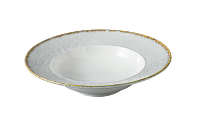 Yanco Iris Blue Chinaware Soup & Pasta Plate ( Pack Of 12 )