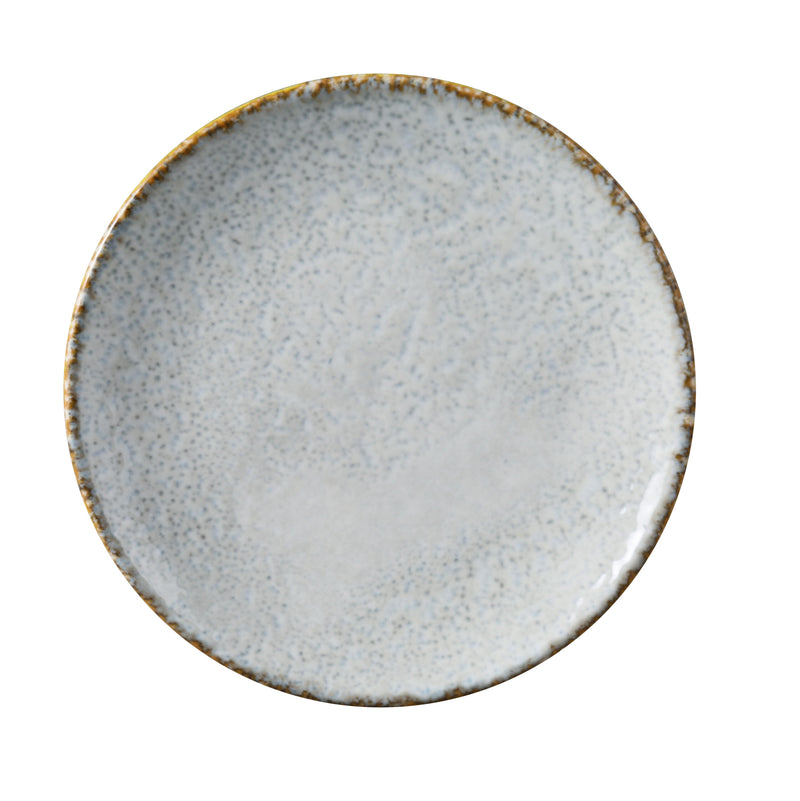 Yanco Iris Blue Chinaware Coupe Round Plate ( Pack Of 12 )