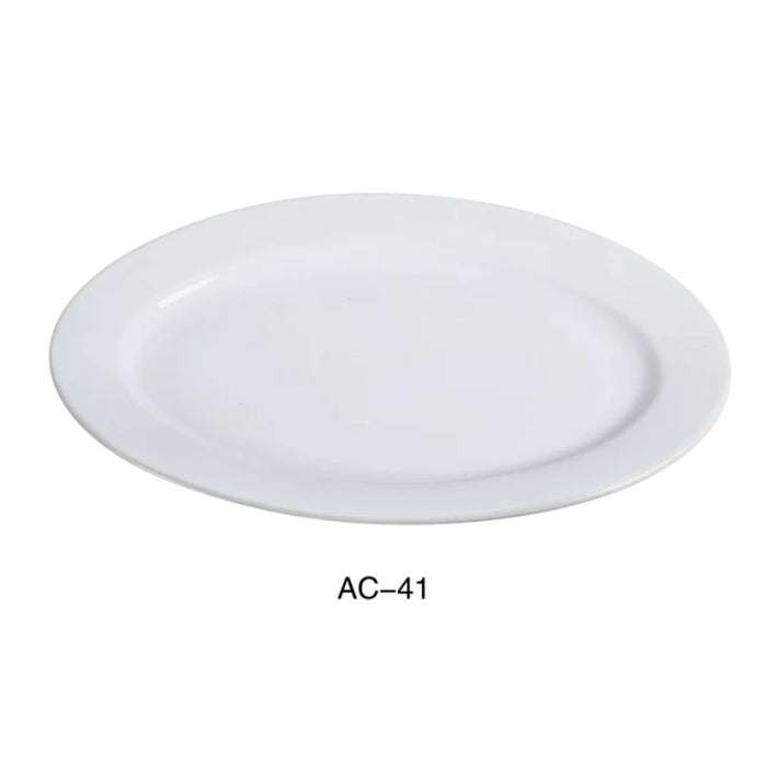 Yanco AC-41 13 3/4" X 10" Platter, Porcelain, Super White Pack of 12 ( 1 Dz )