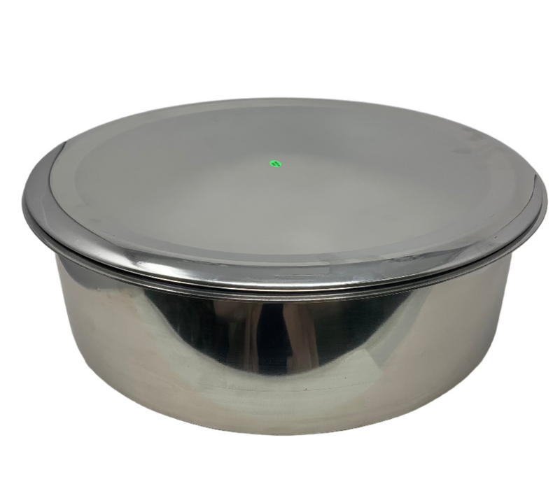 Heavy Bottom and heavy Duty Brazier Style 4 mm thick, Stainless Steel Biryani Lagan - Available in different sizes