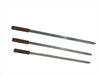 Stainless Steel Flat Skewer 24" Length Wooden Handle