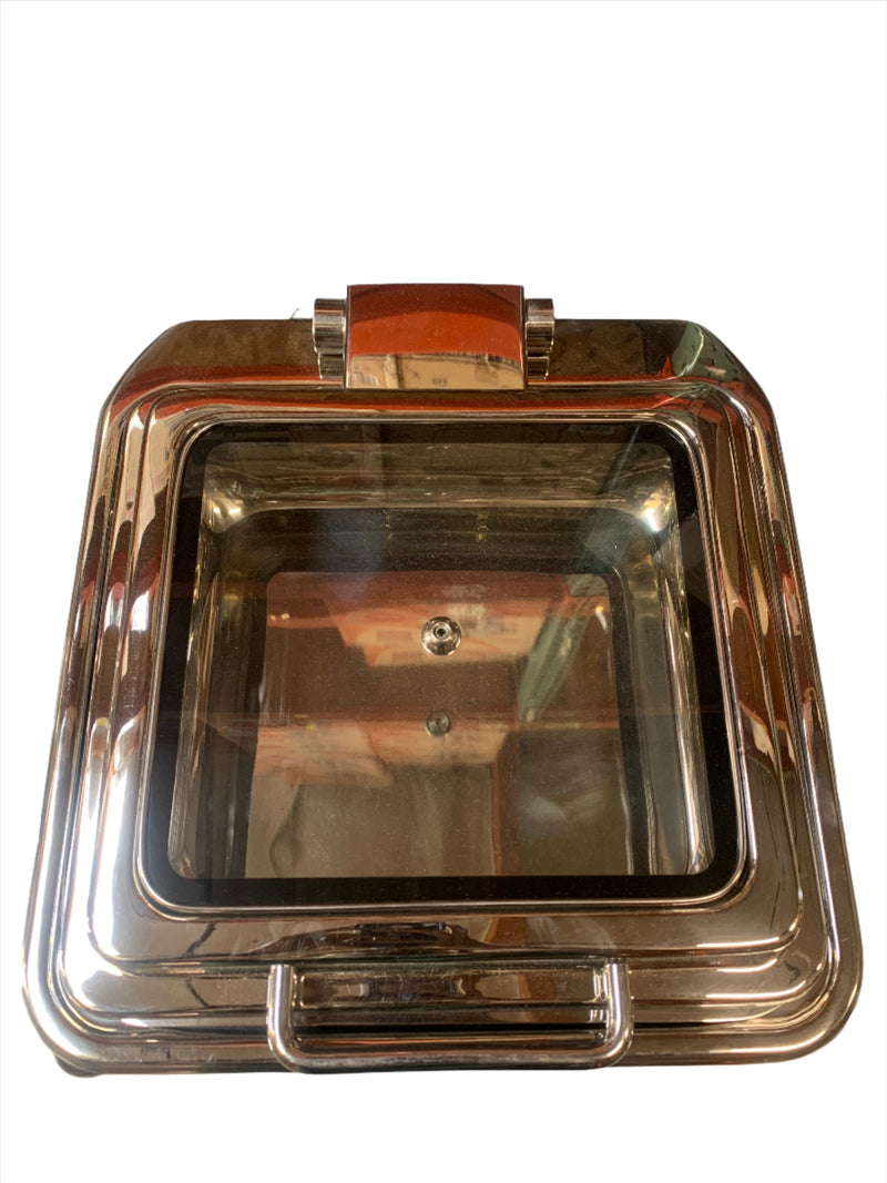Stainless Steel square glass cover - Hydraulic Chafer