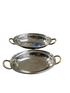Double-wall stainless steel serving bowl with mirror-polish interior
