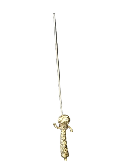 Brass Handle Stainless Steel flat Bbq Skewers: Available in different Model- French lily, Sabra, Sword, Lobster, Cow
