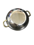 Luxury hammered stainless steel kadai with brass handles for cooking