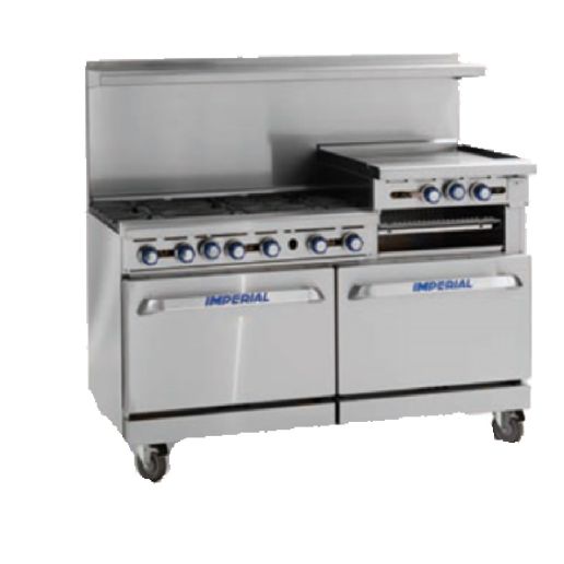 Imperial IR-2-G48-C-XB Pro Series Restaurant Gas Range 60"W with (1) Convection Oven