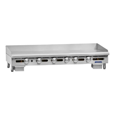 [Exclusive] Imperial ITG-7230 72" Gas Griddle with 30" Cooking Surface, Thermostatic Countertop Griddle