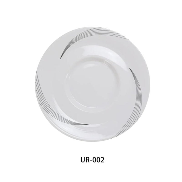 Yanco UR-002 Urban Line Saucer, 5.5″ Diameter, China, Bone White (3Dz)